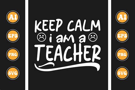 Keep Calm I Am a Teacher Graphic by Creative T-shirt Design · Creative Fabrica