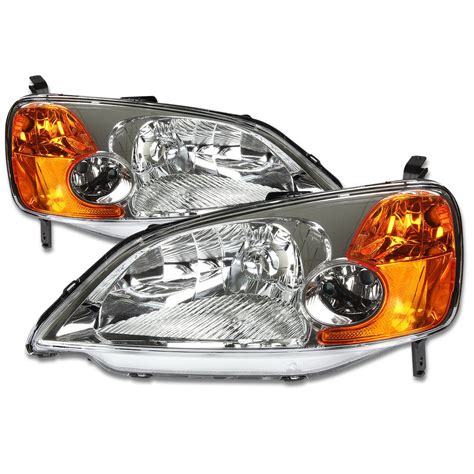 Factory style headlights 01 03 honda civic sedan coupe – Artofit