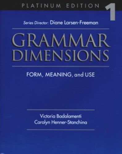 Buy Grammar Dimensions - Form Meaning and Use - Level 1 - Platinum ...