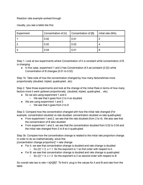 Image result for Rate of Reaction Example