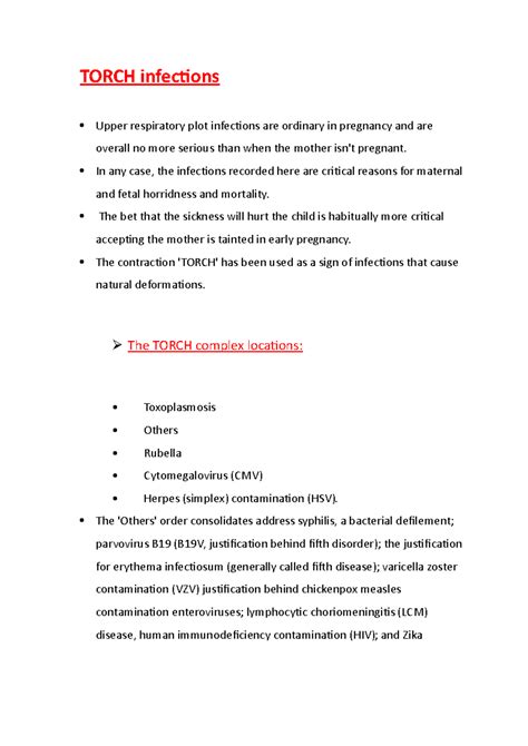 Torch infections - INFORMATIVE NOTES - TORCH infections Upper ...
