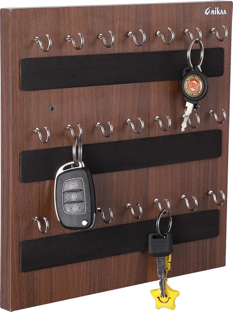 Anikaa Engineered Wood Key Holder Stand/Wall Hooks Stand for Home ...