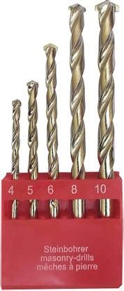 DUMDAAR Heavy duty 5pc Multi Size Masonry drill bit for Concrete Cement ...