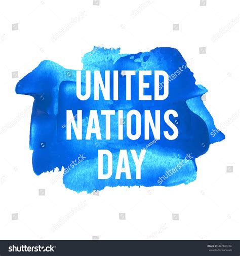 United Nations Day Holiday Celebration Card Stock Vector (Royalty Free ...