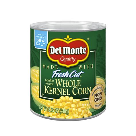 Del Monte Golden Sweet Whole Kernel Corn, 8.75 oz Aluminum Can (Pack of ...
