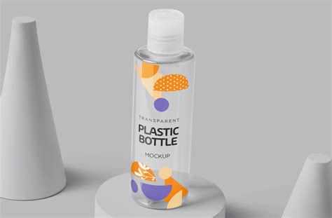 Customizable Clear Plastic Bottle Mockup PSD | ZippyPixels