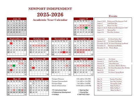 Newport Independent Schools KY Calendar 25-26 Revised [PDF] - EduCounty