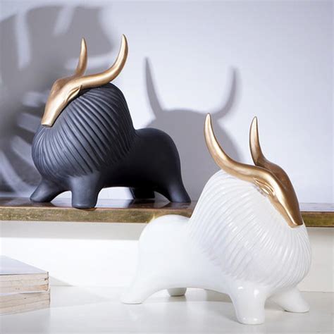 Golden Horned Yak Table Accent – The Artment