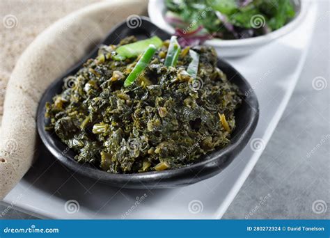 Bowl of Gomen, Ethiopian Food Stock Photo - Image of ethiopian, african ...