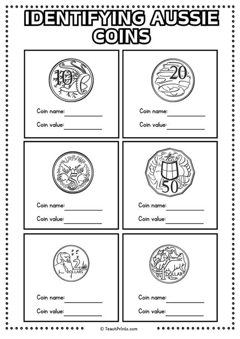 Identify Coins Worksheets 2nd Grade Teaching Money To First Graders