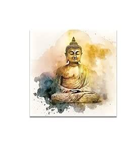 Krutik Inner Peace Buddha Painting, Buddha Canvas Wall Art For Home ...