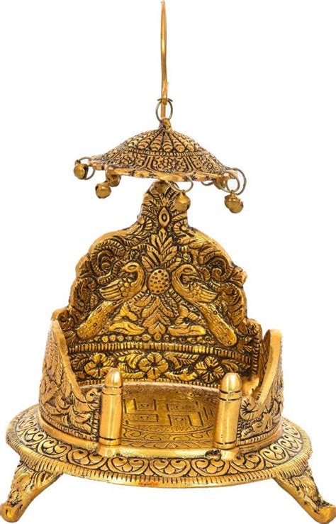NIRMAL HANDI CRAFT Gold Metal Handicraft Pooja Jhula | Swing| Palana ...