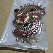 Buy Stylepotion Oxidised Gold Plated with Meenakari Pearl and American ...