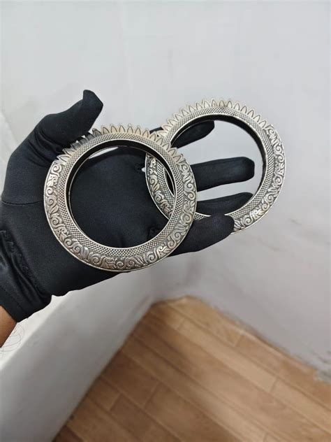 Buy 925 Sterling Silver Oxidized Bangles | Tribal Kada Bracelet ...
