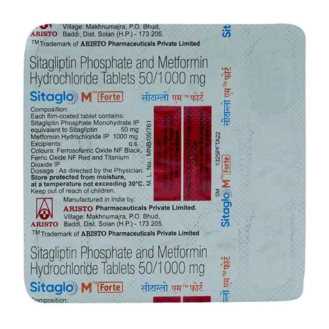 Sitaglo M Forte Tablet - Uses, Price, Side Effects, Substitute