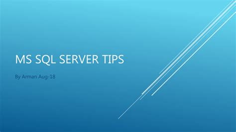 Image result for MS SQL Server Tips and Tricks