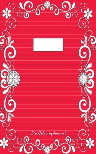 Buy Zen Coloring Journal (red, 200pg): Therapeutic journal for writing ...