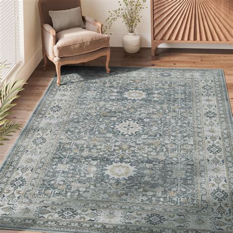 Amazon.com: jinchan Area Rug 4x6 Washable Bedroom Rug Vintage ...