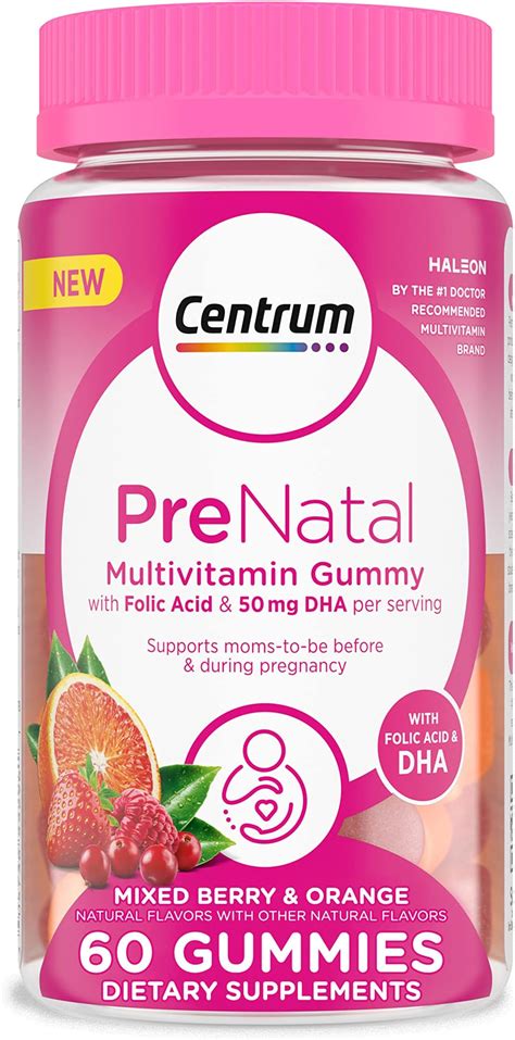 Amazon.com: Centrum Prenatal Multivitamin Gummies with DHA and Folic ...