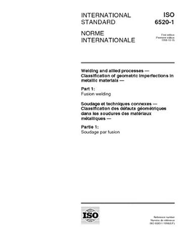 ISO 6520-1:1998, Welding and allied processes - Classification of ...