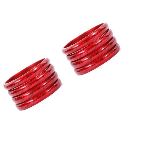 Buy Navjai Traditional Plain Glass Bangle in Red Colour Attractive ...