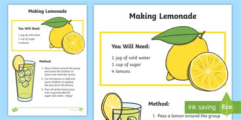 How to Make Lemonade Worksheet (teacher made)