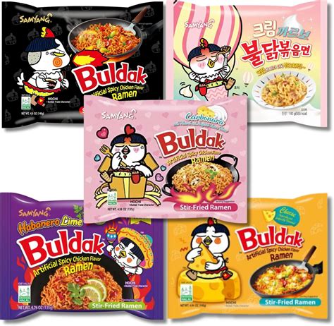 Amazon.com: Buldak Rose Flavor Ramen Pack of 5 : Grocery & Gourmet Food