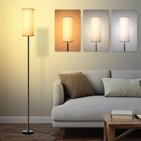Homuserr Floor Lamp, Floor Lamp for Living Room 3 Color Temperatures ...
