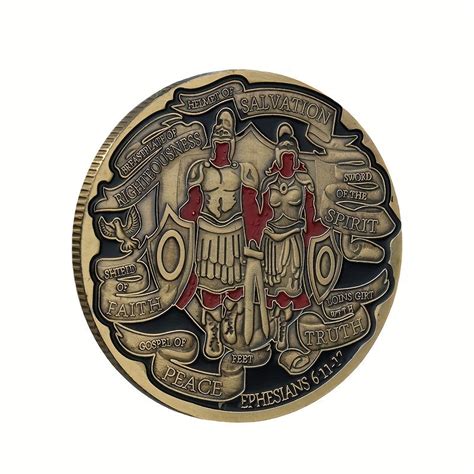 Armor of God Standing Firm in Faith Challenge Coin Collection Gift Coin ...