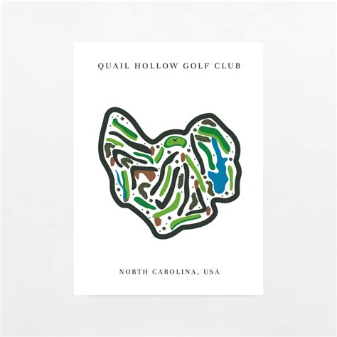 Quail Hollow Golf Club, Golf Course Print, North Carolina - who designed quail hollow country club
