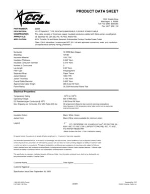 Fillable Online Seoprene 600V SEOOW PRODUCT DATA SHEET Fax Email Print ...