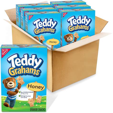 Amazon.com: Teddy Grahams Honey Graham Snacks, 6 - 10 Ounce Boxes (Pack ...