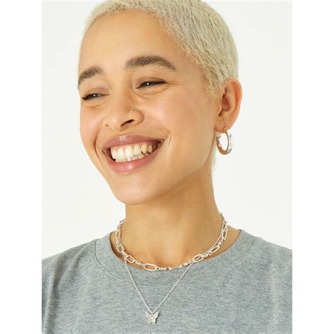 Buy Accessorize London Women's Silver Butterfly Pave Pendant Necklace ...