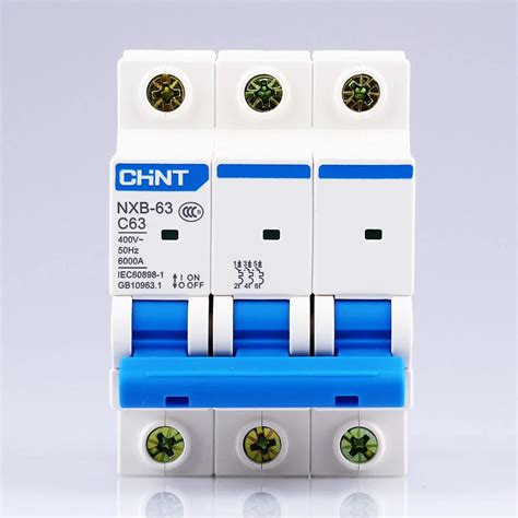 Chnt – Disjoncteur Miniature Chint 3p 1a 2a 3a 6a 10a 16a 20a 25a 32a ...