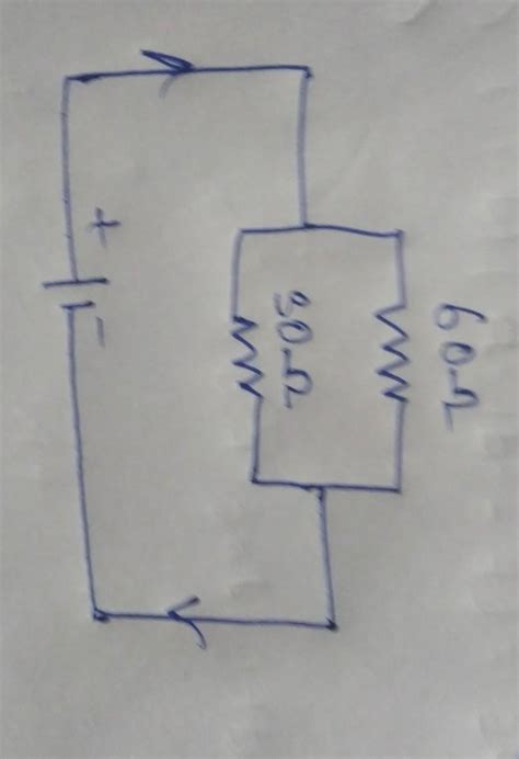 Two 60.0 Ω resistors are connected in parallel and this parallel ...
