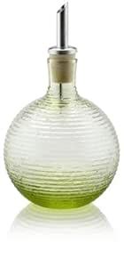 IVV Glassware Wave 4-1/3-Inch Oil Bottle 11-Ounce, Amber with Cork and ...