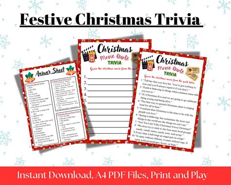 Printable Christmas Quiz 的图像结果