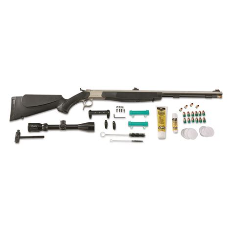 CVA Wolf V2 Muzzleloader, .50 Caliber, 24" Barrel, Stainless/Camo ...
