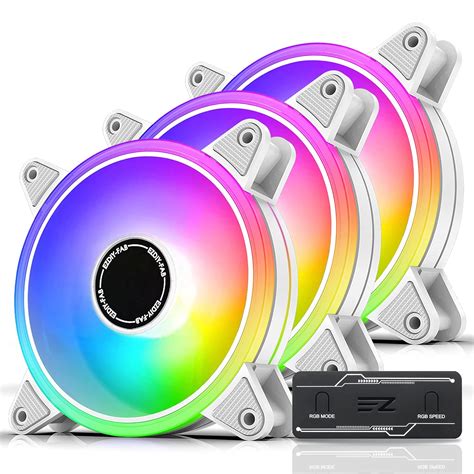 EZDIY-FAB White Moonlight 120mm RGB PWM Case Fan India | Ubuy