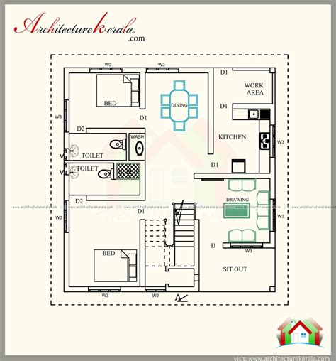 1700 SQ FT House Plans India - SqftHousePlans.com