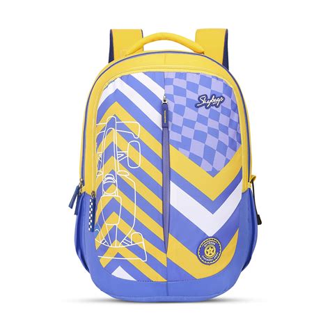 Buy Skybags Klan Pro 03 3 Compartment School Backpack Purple Yellow, 55 ...