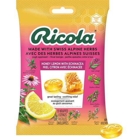 Ricola Herb Cough Drops Echinacea - Soothing Relief for Sore Throats ...
