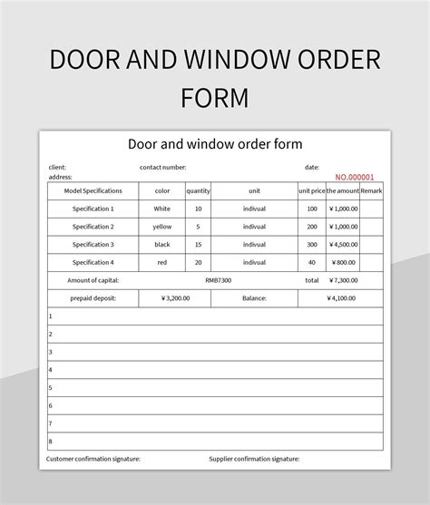 Image result for Replacement Window Measurement Ordering Form Template