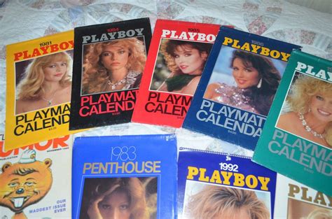 9 Playboy Playmate Calendars 1980s 2 Penthouse Calendars | #1878549580