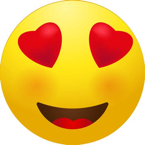 Positive Emoji with Heart Eyes 11380324 PNG