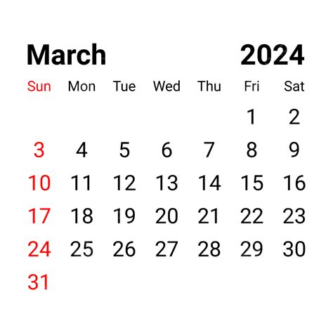 2024 March Calendar, 2024 March, 2024, Calendar 2024 PNG and Vector ...