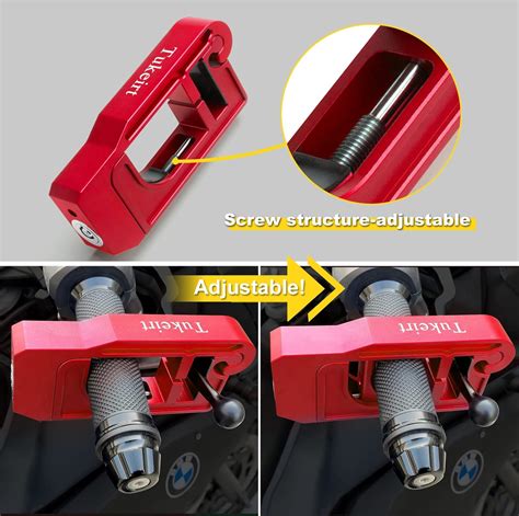 Buy Tukeirt Motorcycle Lock - Adjustable Anti Theft for Motorcycles ...