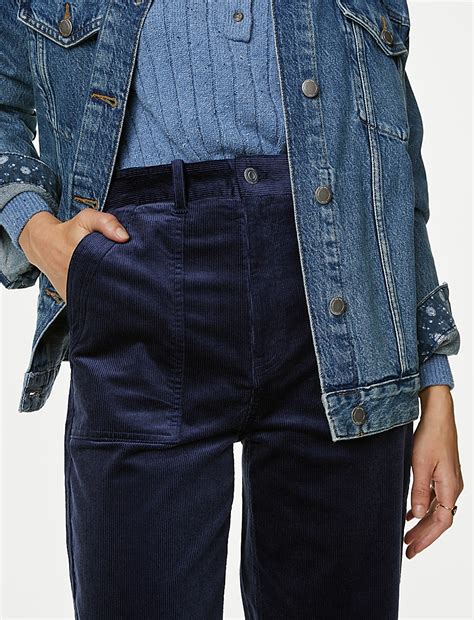Buy Cord Tapered Ankle Grazer Trousers at Marks & Spencer