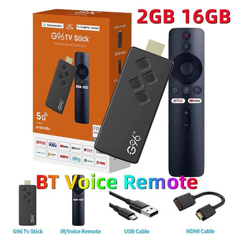 G96 4K Smart TV Stick Android 10 ATV OS Top Set Box Allwinner h313 ...