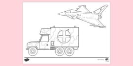 Military Colouring Pages - Tank Pictures to Colour - Twinkl